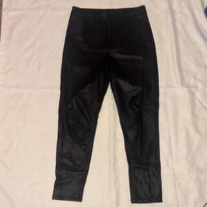 Express Black Faux Leather Skinny Pants
